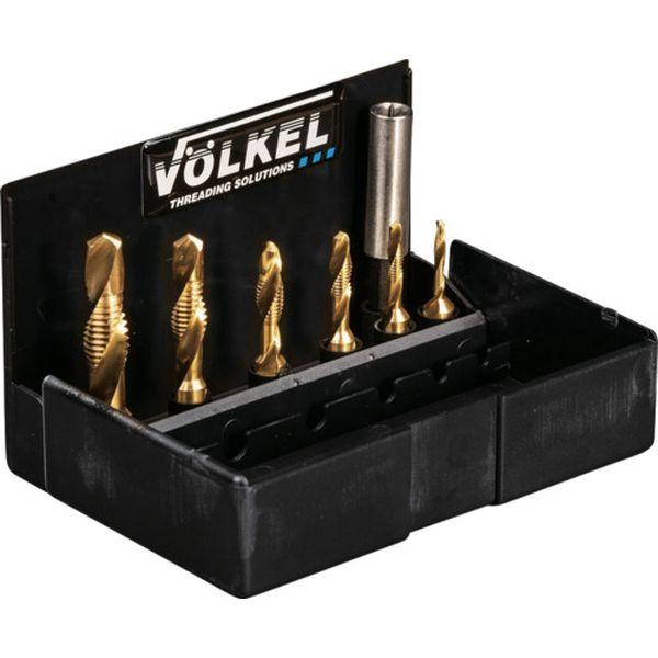 VOELKEL社 フェルケル 六角軸タッピングドリルセット チタンコーティング M3ーM10 6本入り 67209 WO店