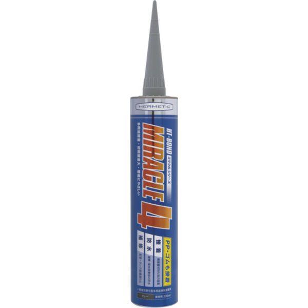 MIRACLE4PPGY330  多用途弾性防水接着剤 Miracle4-PP グレー 330ml 6839926-TN WO店 4,567円