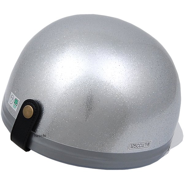 再出品　コルク半　三つボタン　シルバーラメ ヘルメット コルク半キャップ 三つボタン シルバーラメ 新品 半