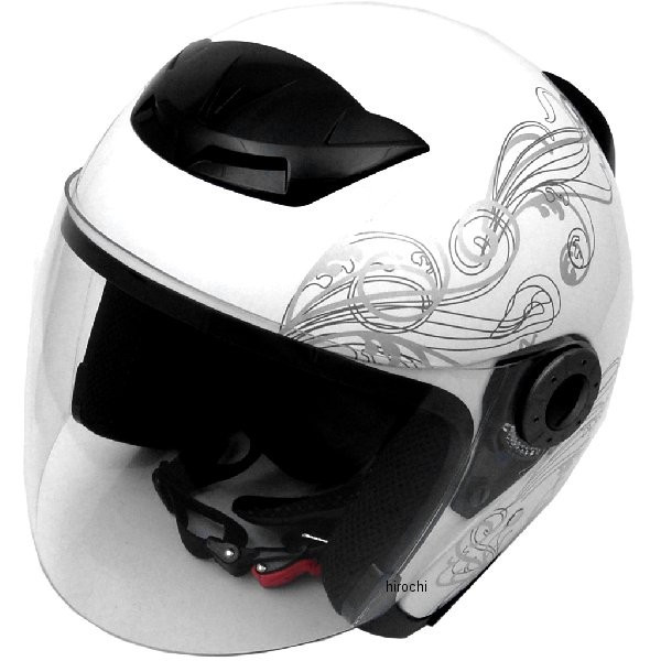 NBS バイクパーツセンター ジェットヘルメット グラフィック 白
