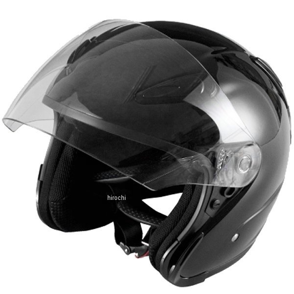 A221 NBS バイクパーツセンター ジェットヘルメット エアロフォルム 黒 Lサイズ(59-60cm未満) WO店