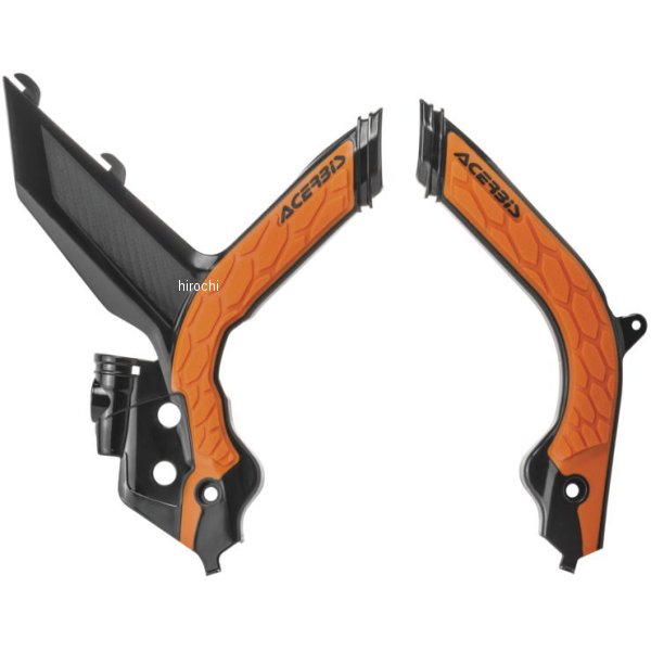 アチェルビス ACERBIS フレームガード X-Grip 19年-22年 KTM SX125 黒/オレンジ 731960-TR WO店