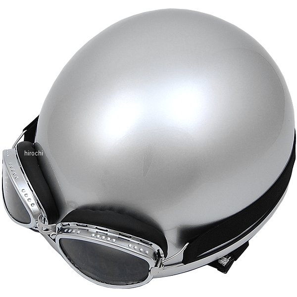 NBS バイクパーツセンター ハーフヘルメット ビンテージ シルバー フリーサイズ(57-60cm未満) WO店