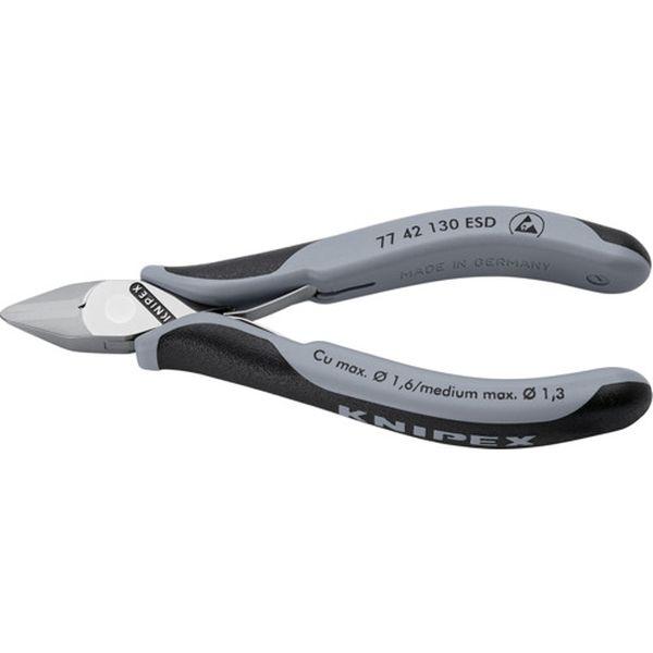7742130ESD  KNIPEX社 KNIPEX 精密用ニッパー 静電気対策タイプ 130mm 7742130ESD-TN WO店