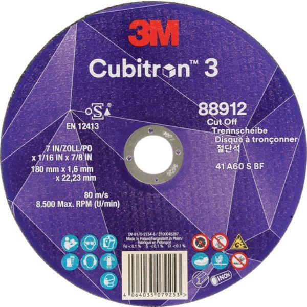 スリーエム 3M キュービトロン3 切断砥石 180mm 25枚入り 7COW88912 WO店