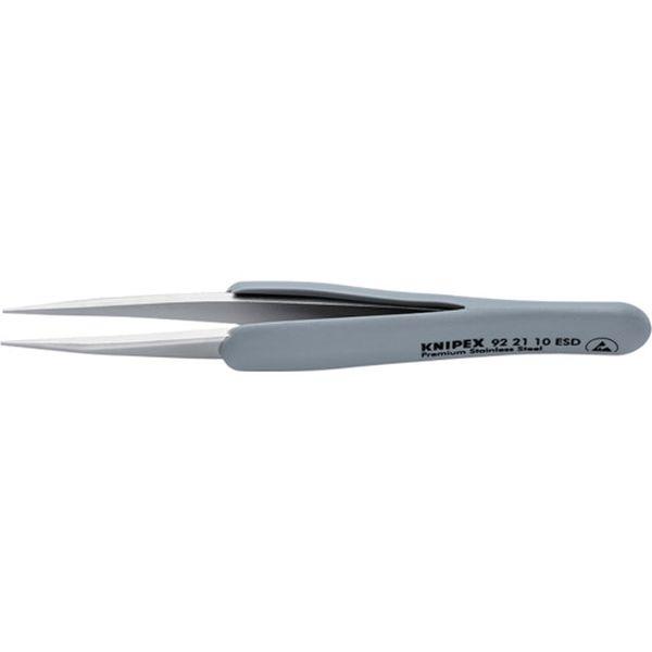 922110ESD  KNIPEX社 KNIPEX ラバーハンドル付き精密ピンセット 先丸 123ММ 922110ESD-TN WO店