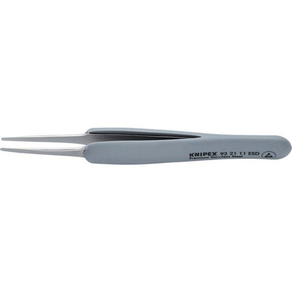 922111ESD  KNIPEX社 KNIPEX ラバーハンドル付き精密ピンセット 先広 123ММ 922111ESD-TN WO店