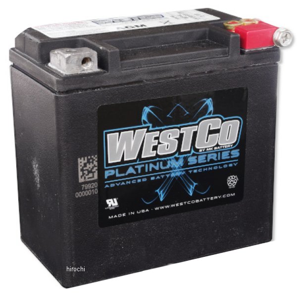 ガッツクローム WESTCOバッテリー 04年以降 XL WCP14L 9800-4060-GC WO店