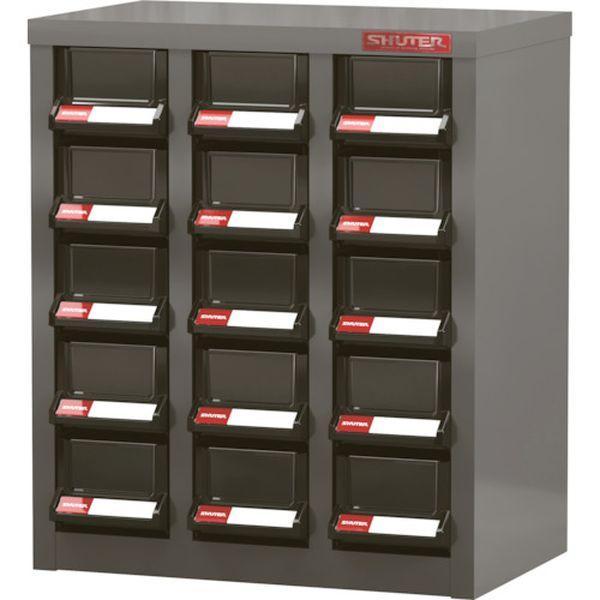 A8V315BK  シューター社 SHUTER パーツキャビネット 3列5段(引出し色ブラック) A8V315BK-TN WO店