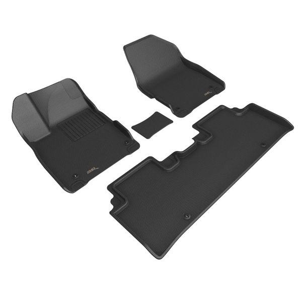 3D MAXpider 2022 Kia EV6 Kagu 1st & 2nd Row Floormat - Black aceL1KA07101509 WO店