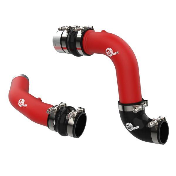 aFe 23-24 Ford Diesel Trucks V8-6.7L (td) BladeRunner Aluminum Hot and Cold Charge Pipe Kit - Red afe46-20734-R WO店