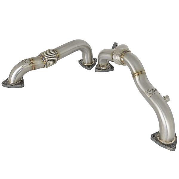 aFe Twisted Steel Header Up-Pipe 08-10 Ford Diesel Trucks V8-6.4L (td) afe48-33016 WO店 100,737円