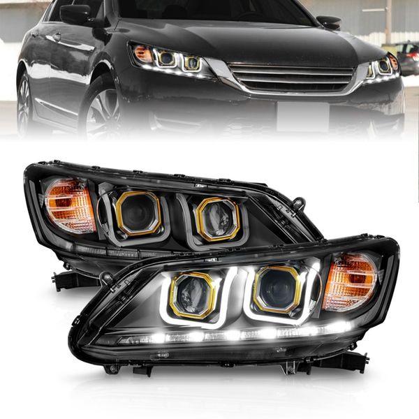 ANZO 2013-2015 Honda Accord (4dr ONLY) Projector Headlights w/ U