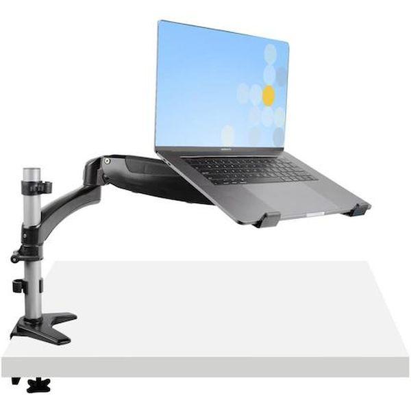 モニターアーム/1画面/最大34インチ/耐荷重8kg/ノートPCアーム両用タイプ/PC パソコン ディスプレイアーム ARMUNONB1-TN WO店
