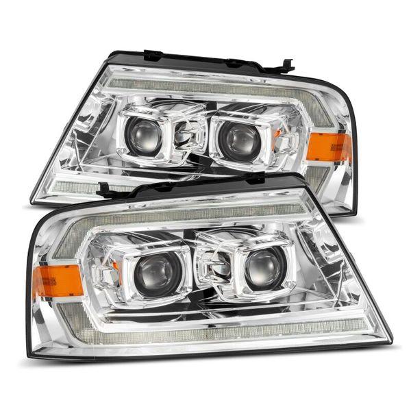 AlphaRex 04-08 Ford F150 PRO-Series Projector Headlights Black w/ Sequential Signal and DRL arx880135 WO店