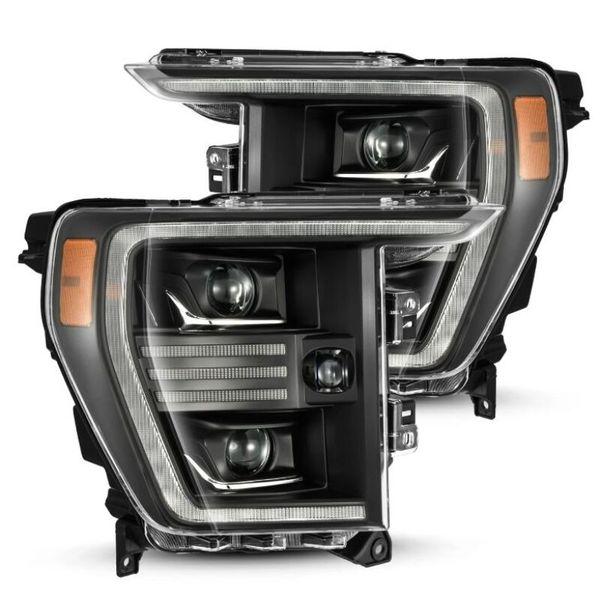 AlphaRex 21-22 Ford F150 PRO-Series Projector headlights Black w/Activ Light/Seq Signal arx880293 WO店