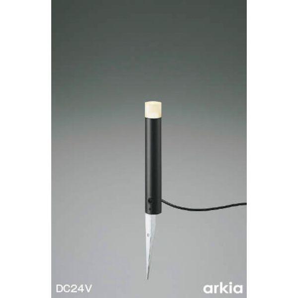 住宅・店舗用照明 非調光 電球色 LED一体型 DC24Vローポールライト 400 黒 AU92264 WO店 21,113円