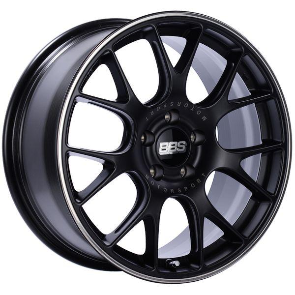 BBS CH-R 18x8.5 5x112 ET38 Satin Black Polished Rim Protector Wheel -82mm PFS/Clip Required bbsCH146BPO WO店