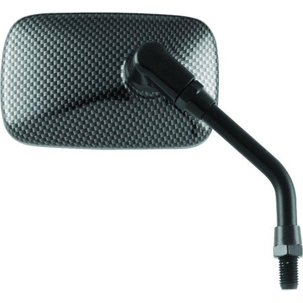 BikeMaster Mini Rectangle Mirror 10mm - Carbon Fiber - Each bkm600007 WO店