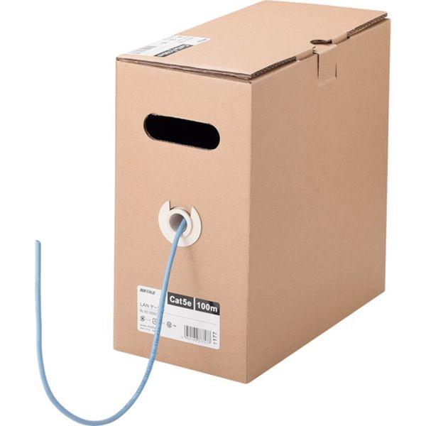 Cat5e LANケーブル 100m 単線 ブルー BL5E1000BL WO店