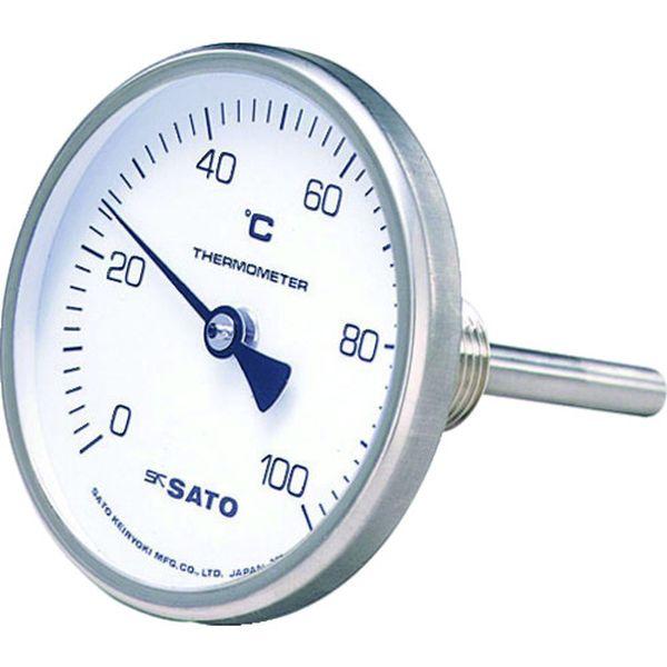 BMT75S5 (株)佐藤計量器製作所 佐藤 バイメタル式温度計BM-T-75S 0〜100℃100L(2110-22) BMT75S5-TN WO店