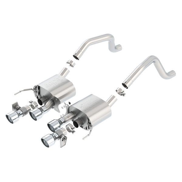 Borla 15 Chevy Corvette C7 ZO6 6.2L w/o AFM w/ NPP ATAK Quad RD RL AC Tips Center Rear Exit Exh bor11905 WO店