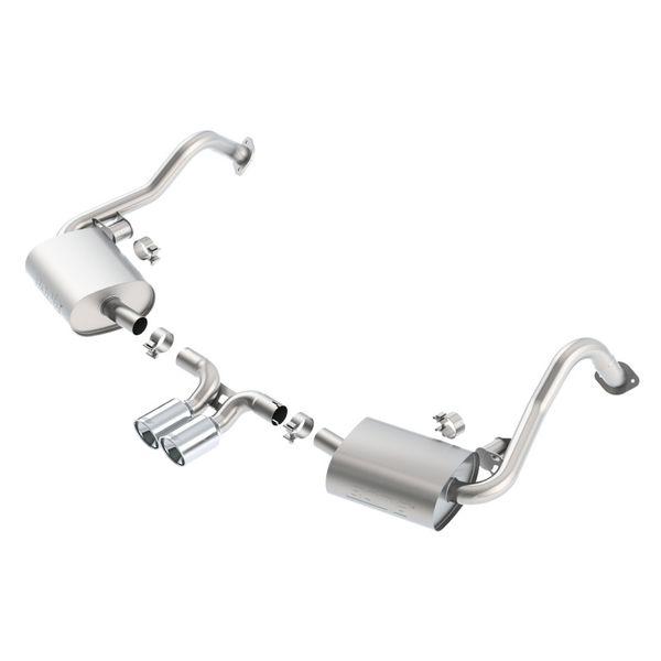 Borla 14-15 Porsche Cayman/Boxster (981) RWD 2Dr Dual Center Rear Exit Catback 4in Tip Exhaust Sys bor140534 WO店