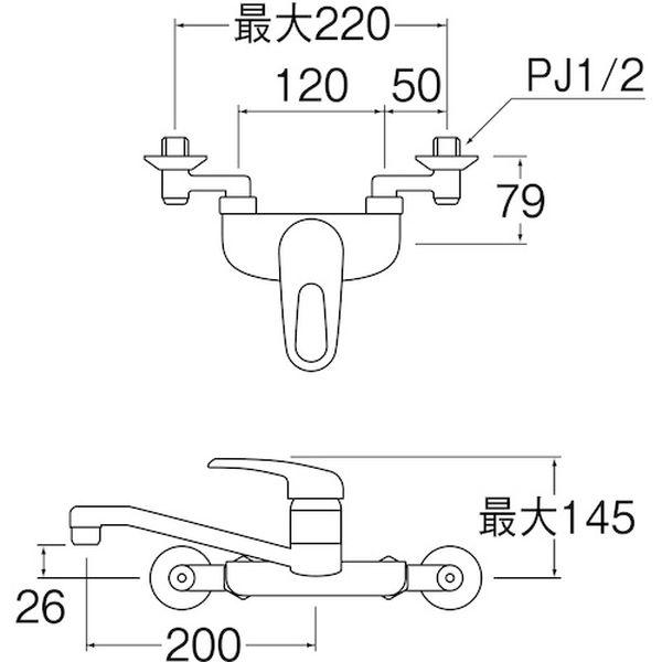 CK2710K13  SANEI(株) SANEI シングル混合栓 CK2710K13-TN WO店_2