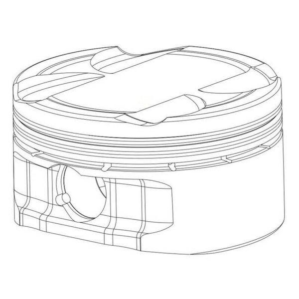 CP Piston &amp; Ring Set for Audi 2.0L TSI (EA888) - Bore (83mm) - Size (+.5mm) Compression Ratio 9.5:1 cppSC7634-4 WO店