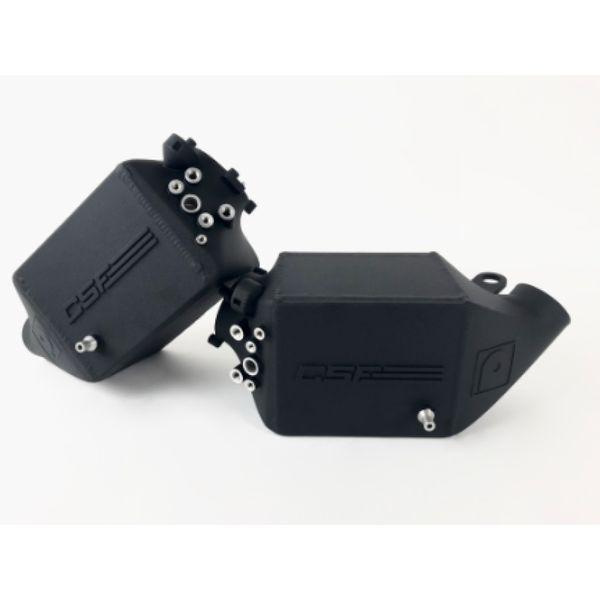 CSF 12-16 BMW M5 (F10) / 12-18 BMW M6 (F06/F12/F13) Twin Charge-Air-Cooler Set - Crinkle Black csf8109 WO店