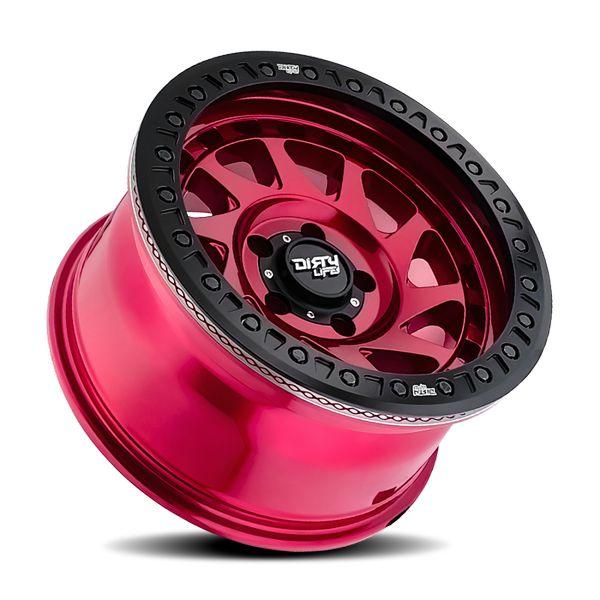 Dirty Life 9313 Enigma Race 17x9 / 5x127 BP / -12mm Offset / 78.1mm Hub Crimson Candy Red Wheel dlw9313-7973R12 WO店_1