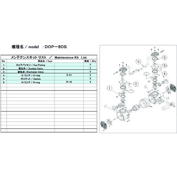 DOP80SMAINTENANCEKIT (株)アルバック ULVAC 真空ポンプ用メンテナンスキッド DOP-80S用 DOP80SMAINTENANCEKIT-TN WO店
