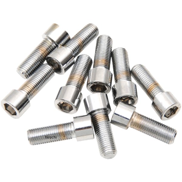 DRAG 六角穴付きボタンボルト 3/8"-24 x 1.25インチ(32mm) クローム/無地 (10個入り) WO店の通販は