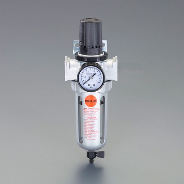 エスコ ESCO Rc 1/2インチ エアーレギュレーター付フィルター EA153AF-4B WO店