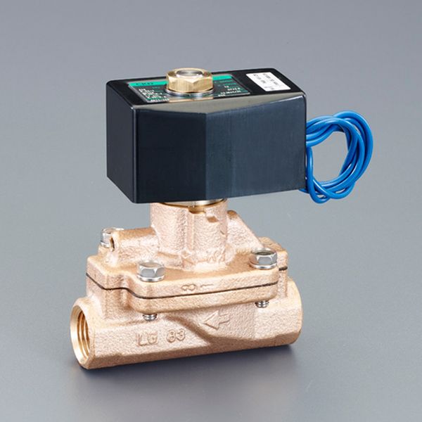 エスコ ESCO AC100V、Rc3/4インチ 2方向電磁弁(パイロット式) EA153HB-17 WO店