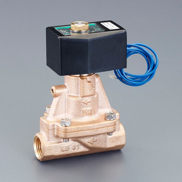 エスコ ESCO AC100V、Rc3/8インチ 2方向電磁弁(パイロット式) EA153HB-33 WO店
