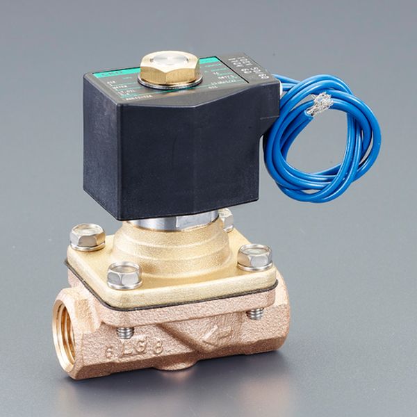 エスコ ESCO AC100V、Rc3/4インチ 2方向電磁弁(パイロットキック式) EA153HC-27 WO店