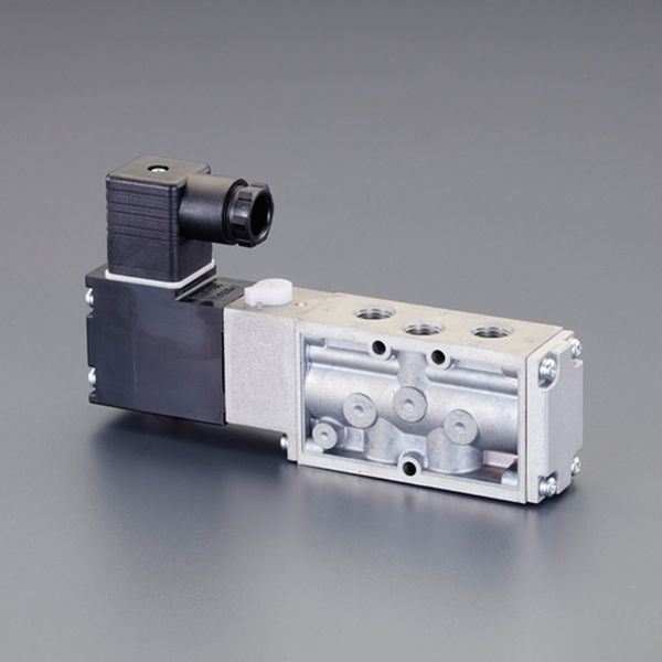 エスコ ESCO AC100V、Rc1/4インチ 5方向電磁弁(流量3.0C) EA153HL-15 WO店
