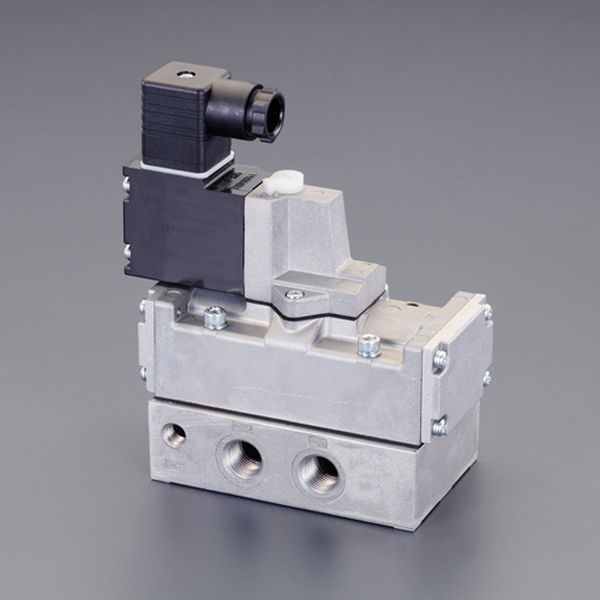 エスコ ESCO AC200V、Rc3/8インチ 5方向電磁弁(流量10.0C) EA153HL-36 WO店