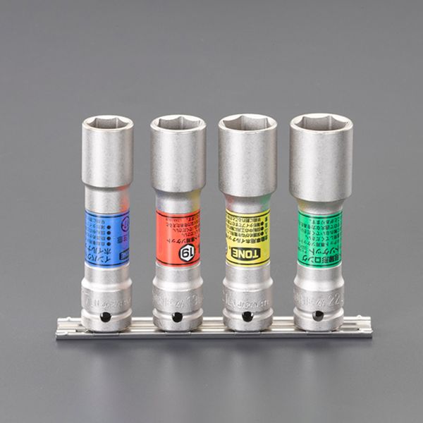 エスコ ESCO 1/2DR 薄型ロングインパクトソケットセット(ホイールナット用) EA164GT-104 WO店