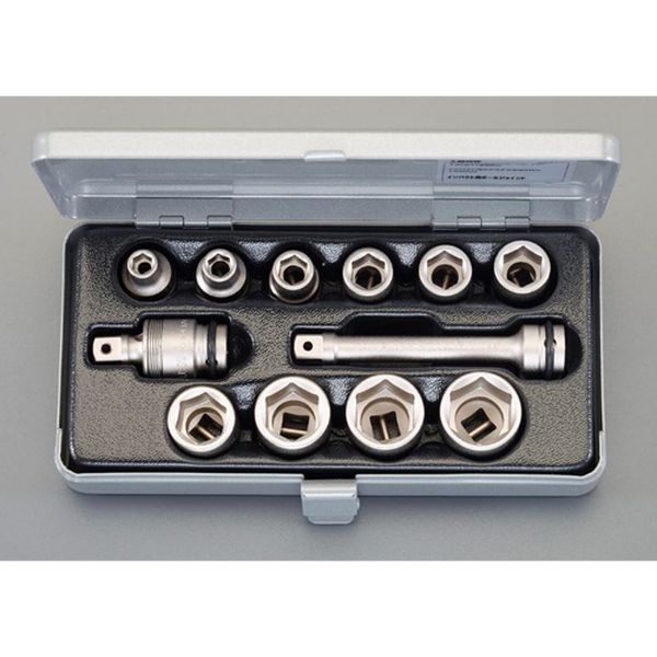 エスコ ESCO 3/8DR インパクトソケットセット EA164MK WO店