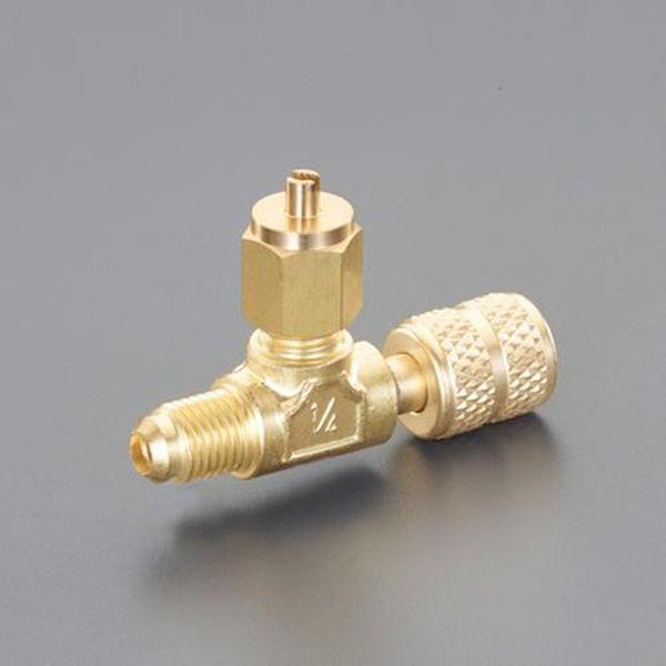 エスコ ESCO F1／4”xF1／4”xF5／16” T型アクセスバルブ EA402BK-1 WO店