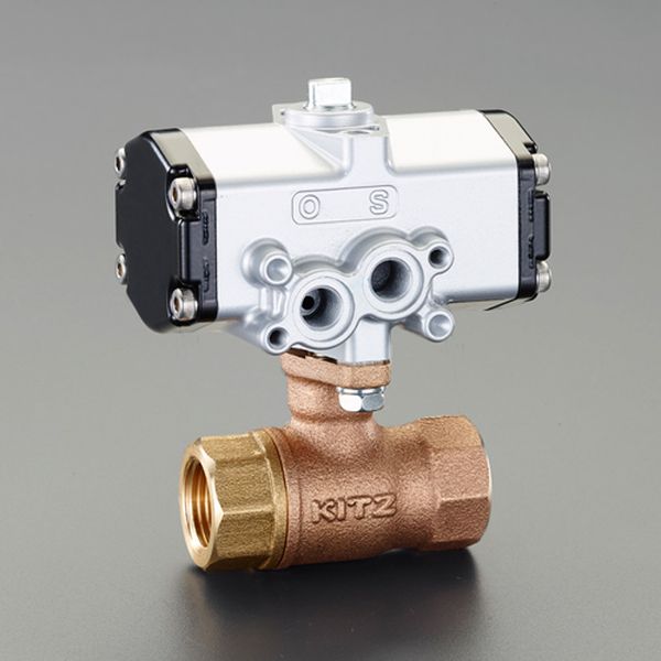 エスコ ESCO Rc 1/2 空圧式ボールバルブ(青銅製) EA470BV-4 WO店