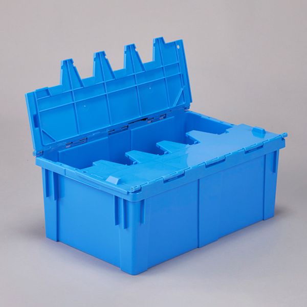 エスコ ESCO 545x345x220mm/29.6L コンテナ(青/蓋付) 000012331376 WO店