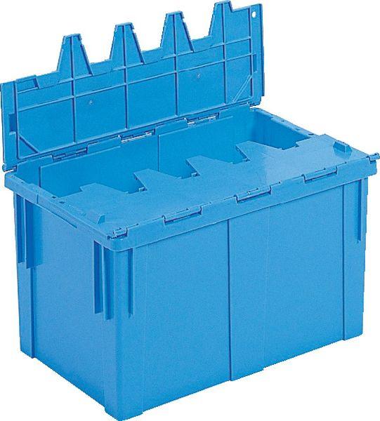 エスコ ESCO 545x345x320mm/43.2L コンテナ(青/蓋付) 000012331377 WO店の通販は