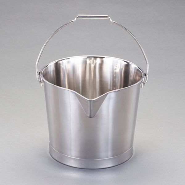 エスコ ESCO 10L バケツ(口付/ステンレス製) EA508S-21 WO店