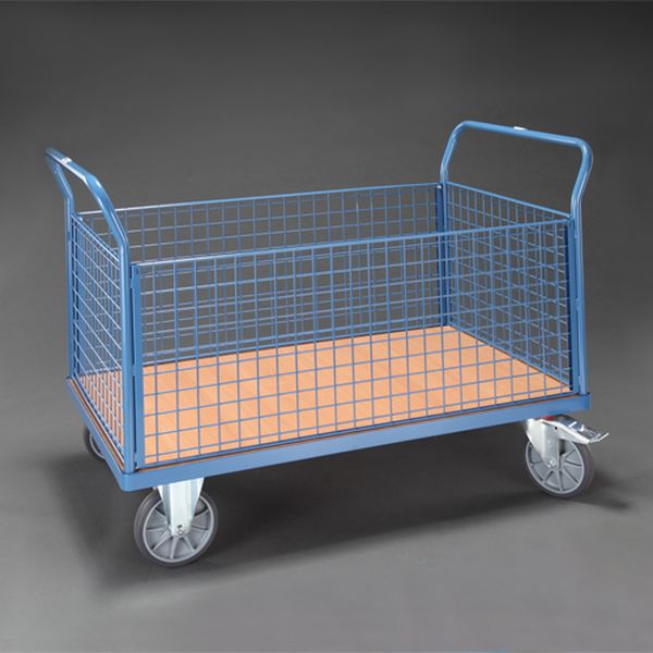 エスコ ESCO 1000x600mm/600kg 運搬車(メッシュかご付) 000012331738 WO店