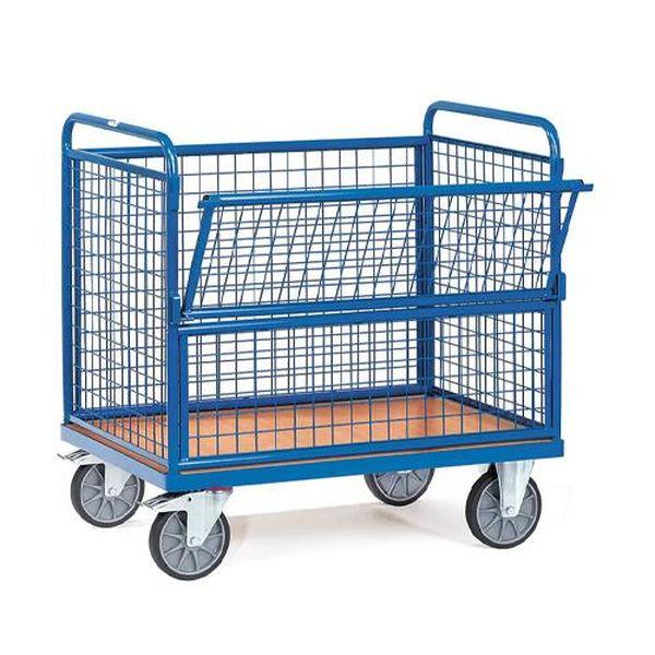 エスコ ESCO 1200x800mm/600kg 運搬車 (メッシュカゴ/前開) EA520BE-46 WO店