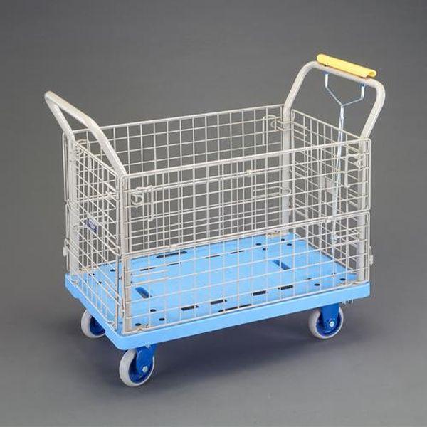 エスコ ESCO 900x600mm/300kg 運搬車(静音/メッシュ/ブレーキ) EA520BY-43B WO店