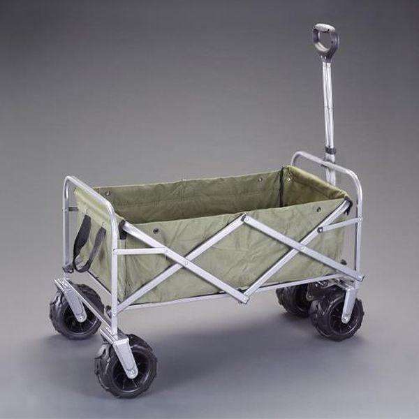 エスコ ESCO 450x800mm/60kg キャリーカート(折畳/ストッパー付/OD) EA520ED-42A WO店 17,306円